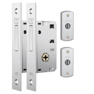 Imagem de Trava Tetra 1003 Par Inox Com 4 Chaves Broca 18mm Stam