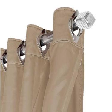Imagem de cortina blecaute para sala e quarto Bia 4,00 x 2,30 bege - Enxovais Br