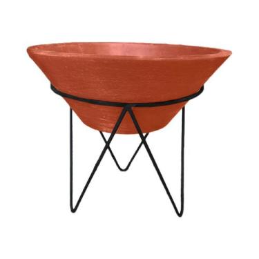 Imagem de Vaso Planta Bacia com Suporte Pequeno Roseira Lirio Suculenta - BGPLAS