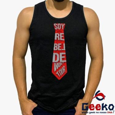 Imagem de Regata Soy Rebelde Tour 100% Algodão RBD Geeko, Preto, G3