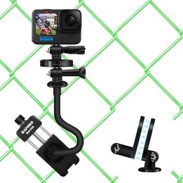 Imagem de C08 Suporte de cerca + adaptador magnético para suporte de cerca GoPro + suporte magnético para iPhone Baseball Fence Mount para DJI Action/Mevo Start/Smartphone/Insta 360 kit de mudança de jogo para