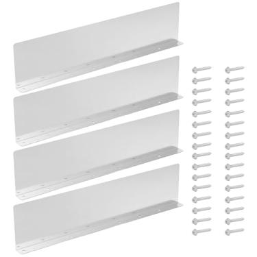 Imagem de QWORK 4 peças de proteção contra respingos Gutter Valley para canto de telhados de telhas de casa, material de alumínio de qualidade, evita danos à fundação