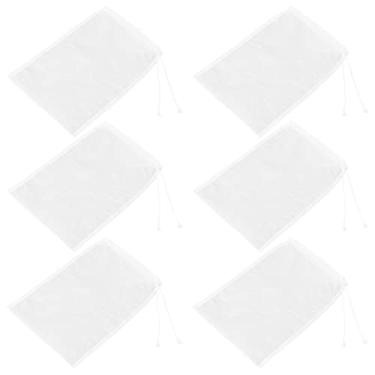Imagem de 6 sacos de leite de nozes sacos de filtro de alimentos de nylon 200 mícrons saco de filtro de leite saco de coador de nylon saco de malha fina saco de leite de nozes saco de filtro de malha fina saco
