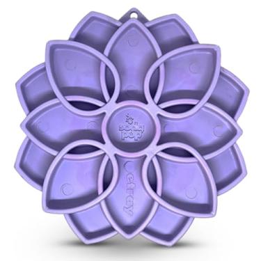 Imagem de SodaPup Mandala Softie eTray – Alimentador de enriquecimento durável feito nos EUA, não tóxico, seguro para animais de estimação, borracha segura para alimentos para estimulação mental, evitar