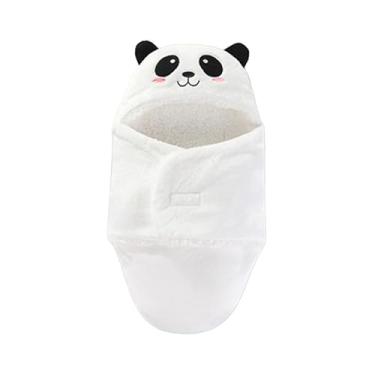 Imagem de TTETTZ Recém-nascido Swaddle Wraps Wrap Hat Bebês Cobertor Infantil Máquina de Lavar Quente Pijama Cobertor de Dormir Roupão de Banho Infantil com Capuz, Branco 70cm