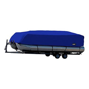 Imagem de MSC® Capa para barco pontão Trailerable 300D UV, grau principal, cor cinza, azul pacífico disponível (azul pacífico, modelo B - serve em: 21' a 24'L largura do feixe até 264.2 cm)