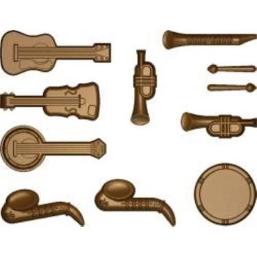 Imagem de Forma Simples Para Chocolate Instrumentos Musicais BWB COD: 1162 - CRY