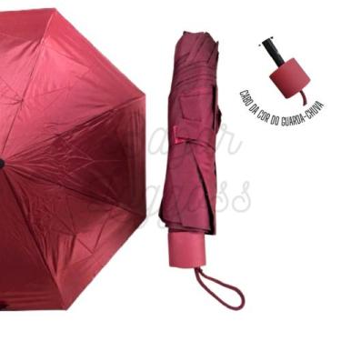 Imagem de Guarda-chuva cabo curto manual colors hastes reforçadas - hl, Vinho