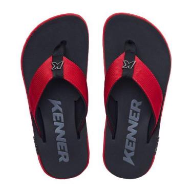 Imagem de Chinelo sandalia kenner kivah tks original preto e  vermelho, Vermelho