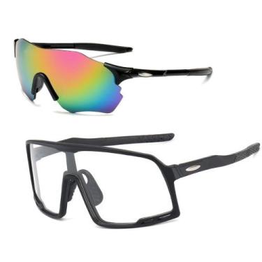 Imagem de Kit Óculos Ciclismo Bike Esportivo Espelhado Uv400 + Noturno - PENDULA