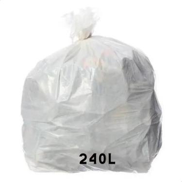 Imagem de Saco de Lixo Transparente 240 Lt Suporta 40 kg - 50 unid - Sunset