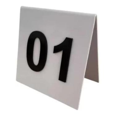 Imagem de Display Pequeno Placa Numerador Mesa Bar Alto Relevo 20pçs - AGV CRIAÇ