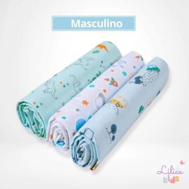 Imagem de Cueiro Flanelado Karinho 100% Algodão 80x50cm 3 e 6 unidades - Papi