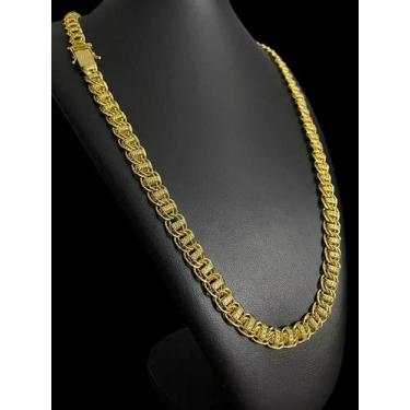 Imagem de Cordão Banhado a Ouro 18k 8MM Dubai Cravejado - ToJoia18k, 70cm
