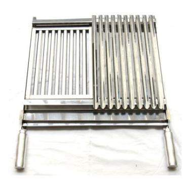 Imagem de Grelha Argentina  mista Com Uruguaia 45cm larg em inox - Plenitude
