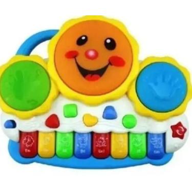 Imagem de Teclado Piano Tambor Drum Infantil Bebê. - toys king