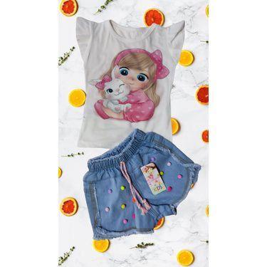 Imagem de Conjunto jeans infantil para meninas. - MC MODA KIDS, Menina gatinho, 