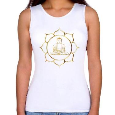 Imagem de Regata Feminina Buda - Foca na Moda, Branco, P