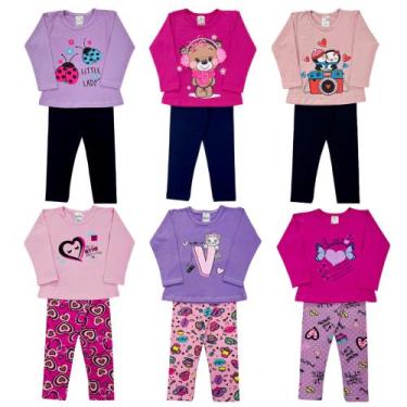 Imagem de Kit 3 Conjunto de Frio Infantil Menina Inverno Meia Estação tamanho 1 