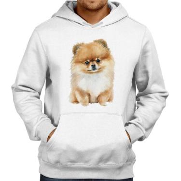 Imagem de Moletom Cachorro Spitz Alemão Lulu da pomerânia - Foca na Moda, Branco
