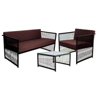 Imagem de Conjunto para Área Externa de Fibra Sintética - Poltrona Namoradeira M