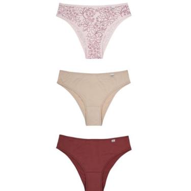 Imagem de Kit/3 Calcinha Biquíni DelRio 51509 Feminina Basic Microfibra T. P/GG,