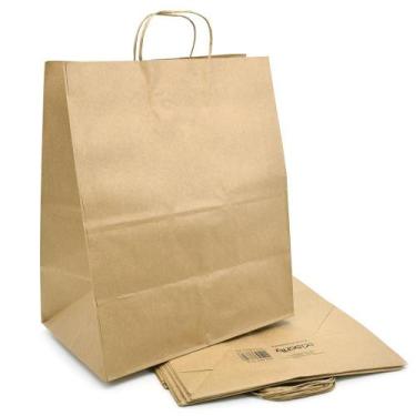 Imagem de Sacola de Papel Kraft Ecológica 32x20x38cm - 10 Unidades - Scrity