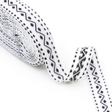 Imagem de Fita Galão Zig Zag Marwan 15mm - 10 Metros, 002 PRETO