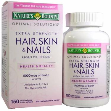 Imagem de Hair Skin And Nails Nature`S Bounty 150 Cap Importado Usa
