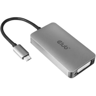 Imagem de Club 3D Adaptador de cabo CAC-1510 USB tipo C para Dual Link DVI-D suporta 3840 x 2160 @ 30 Hz, 2560 x 1600 @ 60 Hz HDCP suporta M/F