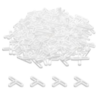 Imagem de HARFINGTON 200 peças espaçadores de azulejo 5 mm plástico rígido tipo t instalação espaçador de cerâmica clipes de espaçamento para chão de parede