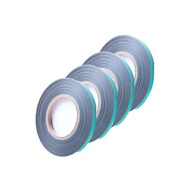 Imagem de Fita magnética de quadro branco verde, rolo de fita magnética decorativa fina para quadro de linha, fita de ímãs coloridos de 1 mm, 0,39 polegadas de largura, 10 metros, 10 m cada rolo