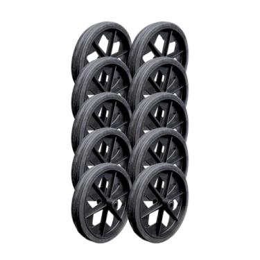 Imagem de Kit 10 Rodas para Carrinhos de Feira Comum Rodinhas Multifuncional 5/16