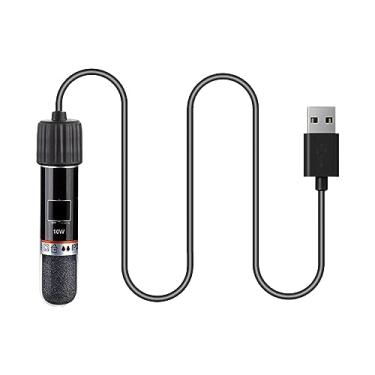 Imagem de Nishiyuenyi Aquecedor de Aquário Termostato Inteligente 10W Proteção Contra Temperatura Excessiva Mini Haste de Aquecimento de Aquário para Bebedouro de Animais D