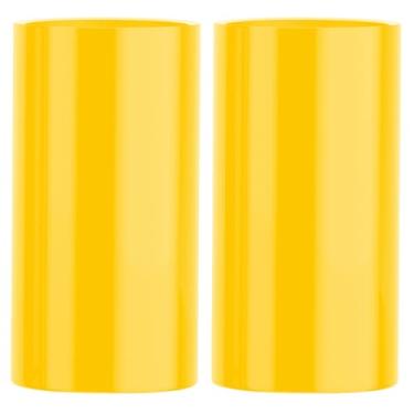 Imagem de 2 Vasos Fibra De Vidro Milão M Tipo Vietnamita Cilindro 70cm Cores (Amarelo)
