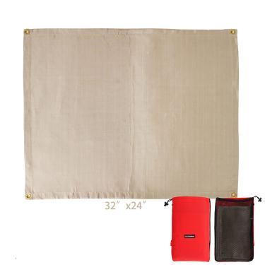 Imagem de Tapete de fogueira para deck à prova de fogo, almofadas de lareira de fogão a lenha ao ar livre, tapete de churrasco de acampamento com material retardador de fogo para proteger seu deck pátio gramado