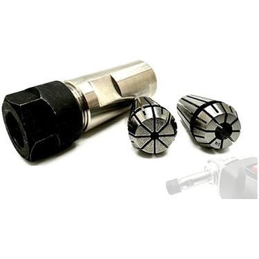 Imagem de SuperGrindz Conjunto de eixo de extensão de esmerilhadeira angular de rosca 5/20.3 cm-11, adaptador de moedor com pinças de 1/10.2 cm e 1/20.3 cm, conversão de ferramenta rotativa para trabalhos em