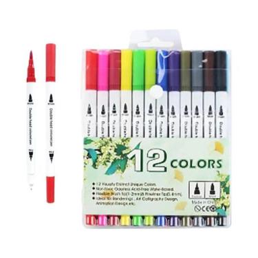 Imagem de Conjunto de Canetas Pincel com 12/24/36/48/60 ou 80 Cores Sortidas - I