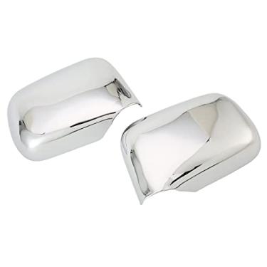 Imagem de Acouto Capa do espelho lateral do carro ABS plástico lado esquerdo direito capas do espelho retrovisor cromado capa decorativa à prova d'água resistente ao calor para CR-V 1995-1999