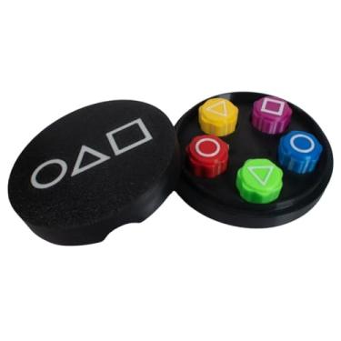 Imagem de Jogo De Dado Gonggi Coreano Round 6 + Estojo PRO (Estojo Redondo)