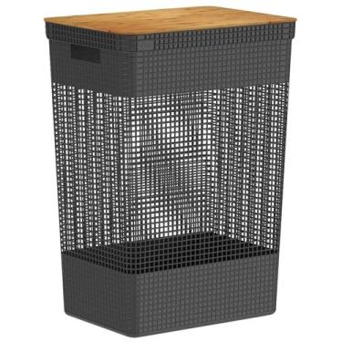 Imagem de Cesto Organizador De Roupas Lavanderia Área De Serviço Banheiro Quarto