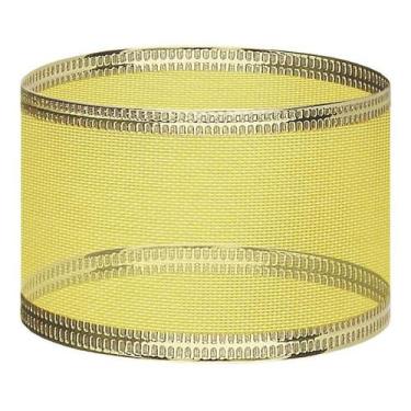 Imagem de Fita Voil Aramada Amarelo E Ouro 2,7cm X 10m - Fitas Regina Woldmann, 