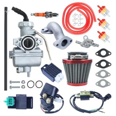 Imagem de HOLATO PZ20 Carburador Carburador Filtro de ar AC CDI Caixa Bobina de Ignição Kit de Regulador de Tensão Relé Solenoide para 50cc-125cc Taotao Coolster Apollo Kazuma Kids ATV Quatro Rodas Quad Dirt