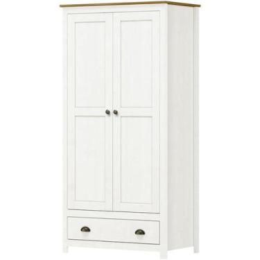 Imagem de Armario 2 Pt 1 Gv Madeira Maciça 91 cm 9103 Branco Freijo Milani Store