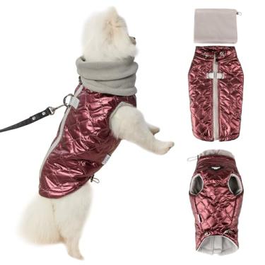 Imagem de PETBARONET Casaco quente de inverno para cães, jaqueta ajustável, casaco de inverno para cães, colete para cachorro com Snood, jaqueta para clima frio, colete de inverno macio para cães pequenos