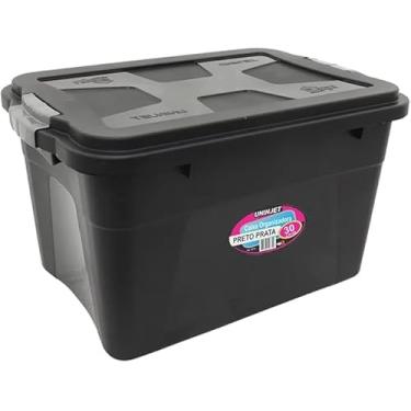 Imagem de Caixa Organizadora com Tampa, Plástico, 30 Litros, Preta