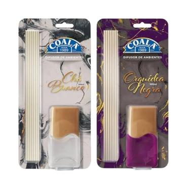 Imagem de Kit de Difusores de Aromas 100ml - Chá Branco e Orquídea Negra - Aromatizadores de Ambiente - Fragrâncias Delicadas e Sofisticadas - Coala Essências