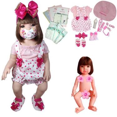 Imagem de Boneca Bebe Reborn Enxoval Completo Presente Menina - Mamãe Reborn