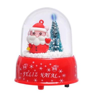 Imagem de Enfeite Natal Globo De Flocos Neve Com Som Papai Noel - zein