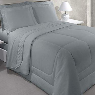 Imagem de Lençol Solteiro Kacyumara Vida Bela 200 Fios Cinza Ash